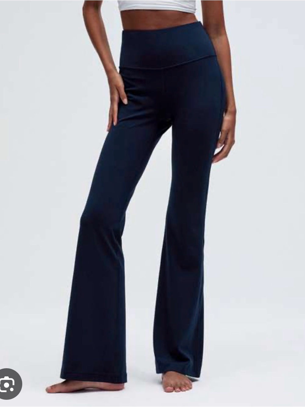 Lululemon Womens Groove Super-High-Rise Flared Pant *Nulu Size 2 Navy Blue